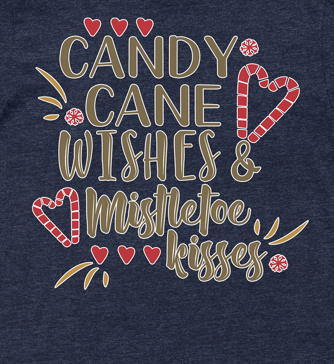 Candy Cane & Mistletoe Kisses Xmas Shirt