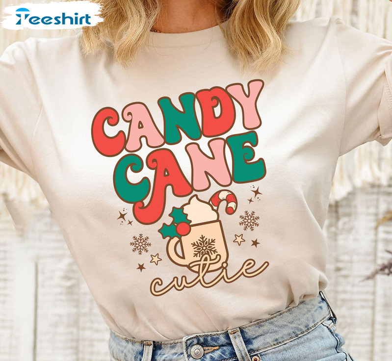 Candy Cane Cutie Shirt, Christmas Sweatshirt Unisex Hoodie