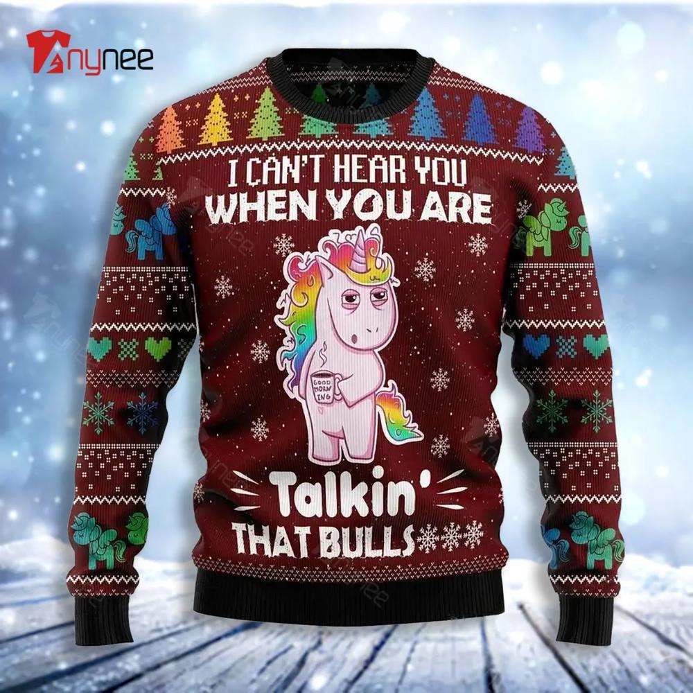 Cant Hear You Unicorn Ugly Christmas Sweater- Best Christmas Gifts 2023