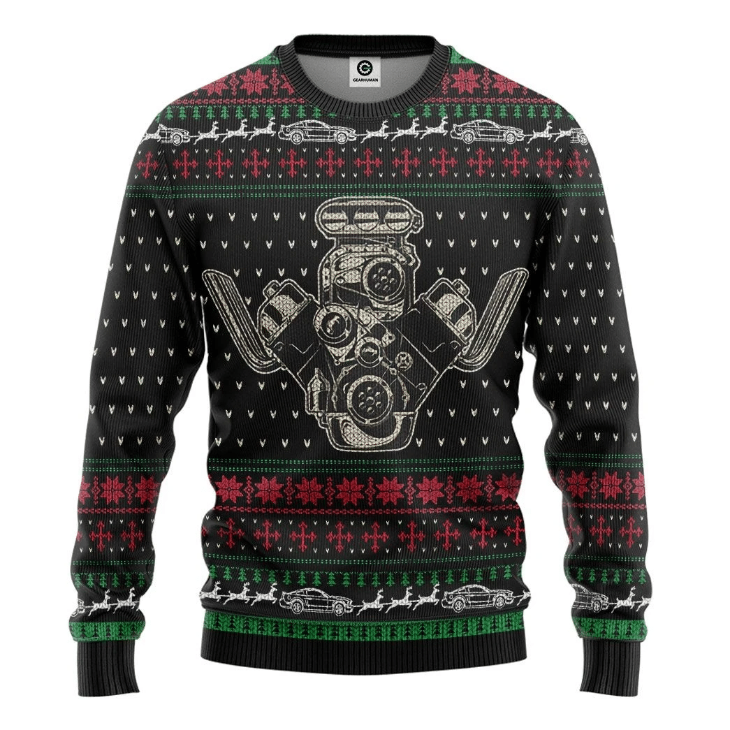 Casespring Drag Racing Ugly Christmas Sweater | For Men & Women | Adult | US3230- Best Christmas Gifts 2023