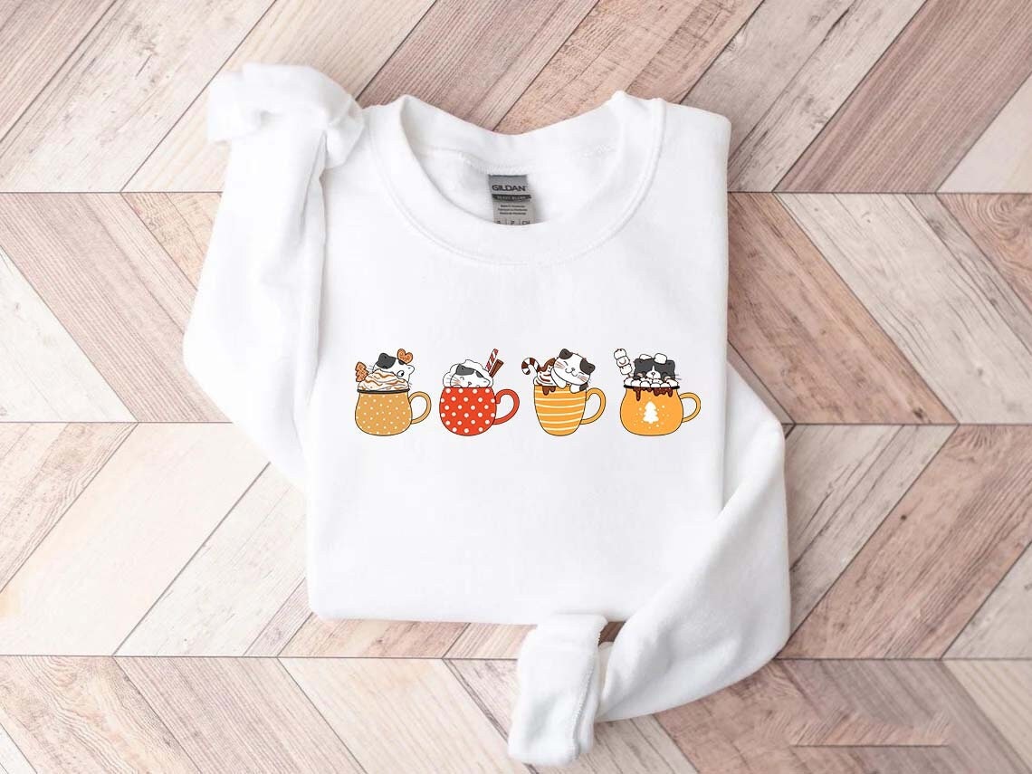 Cat Christmas Latte Sweatshirt