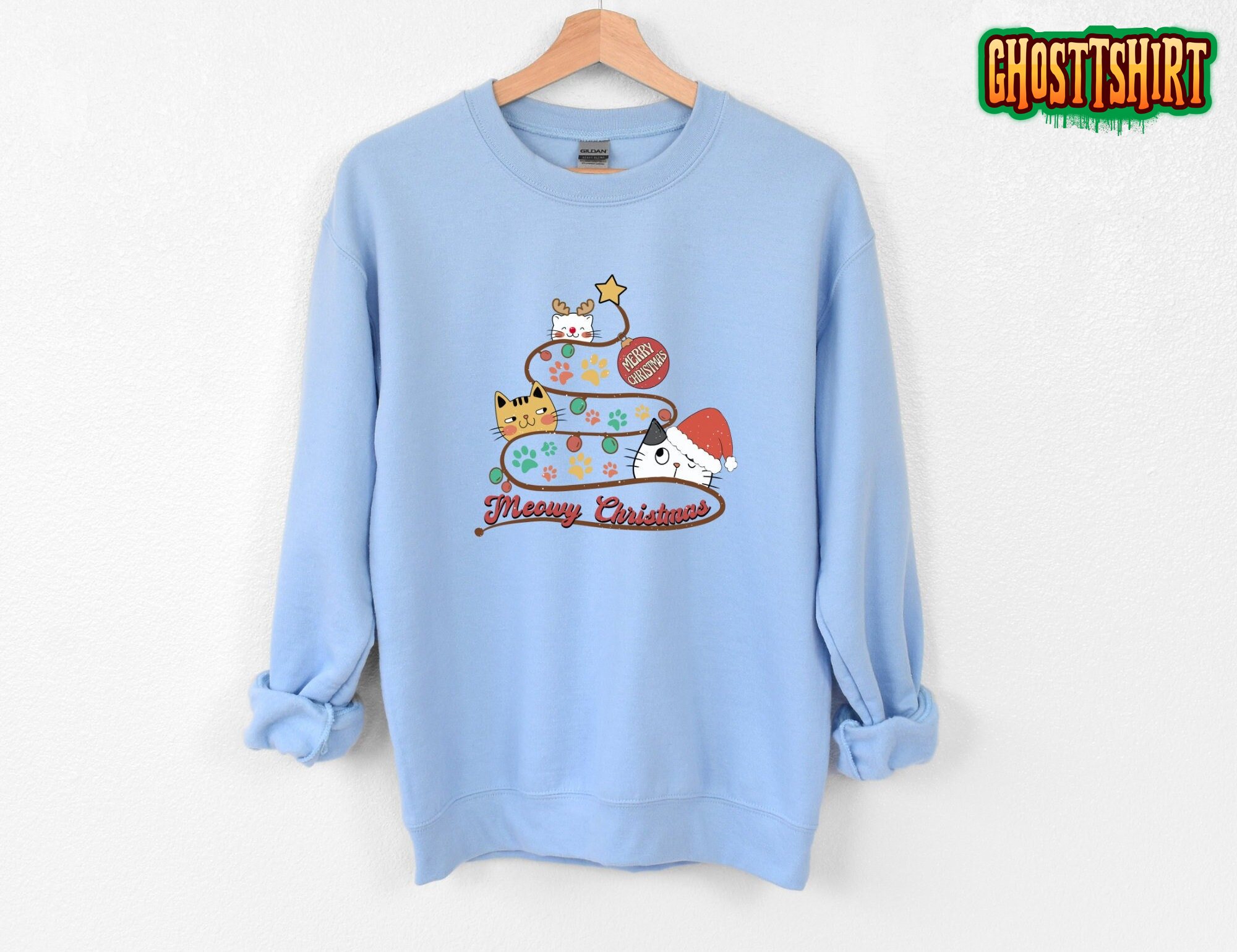 Cat Meowy Christmas Sweatshirt Cat Meowy Christmas Sweatshirt