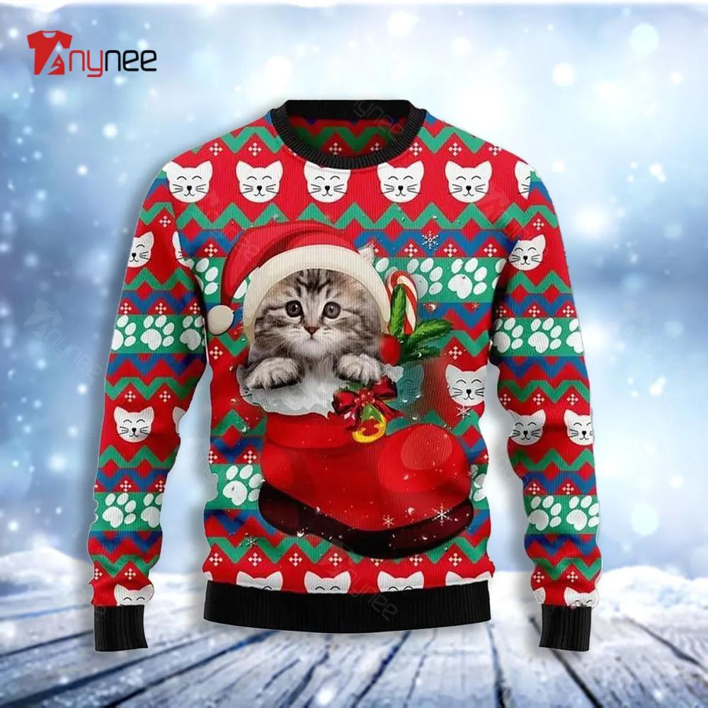 Cat Socks Ugly Christmas Sweater- Best Christmas Gifts 2023