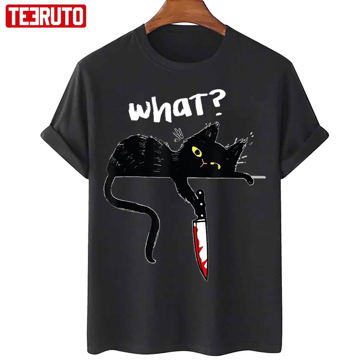 Cats What Funny Blacks Cats Murderous Halloween Unisex T-Shirt