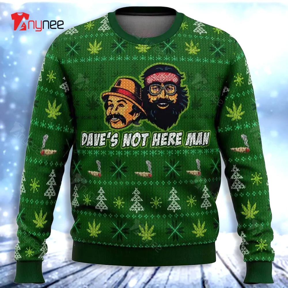 Cheech And Chong Comedy Duo Ugly Christmas Sweater- Best Christmas Gifts 2023