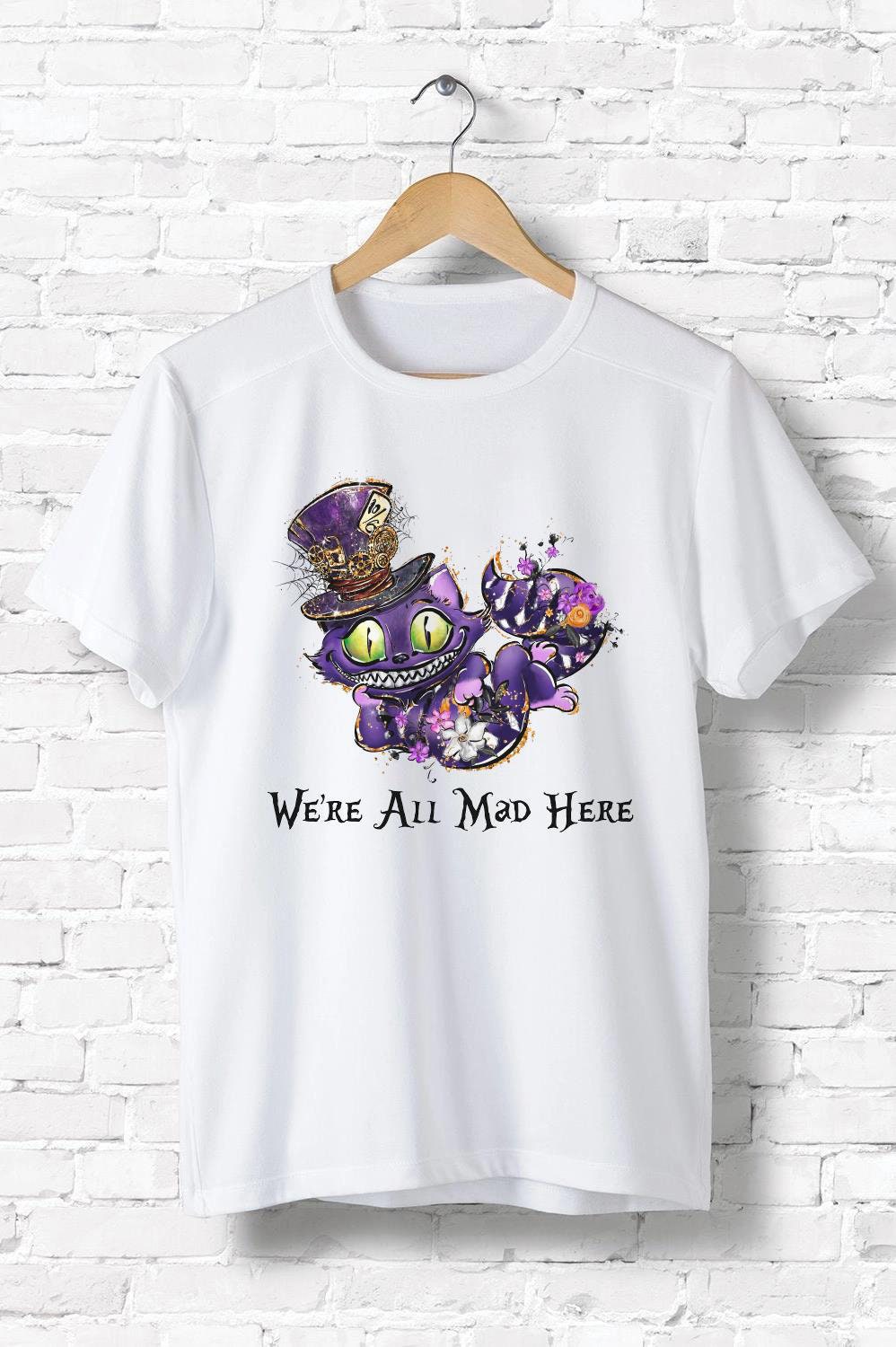 Cheshire Cat We’re All Mad Here T-Shirt