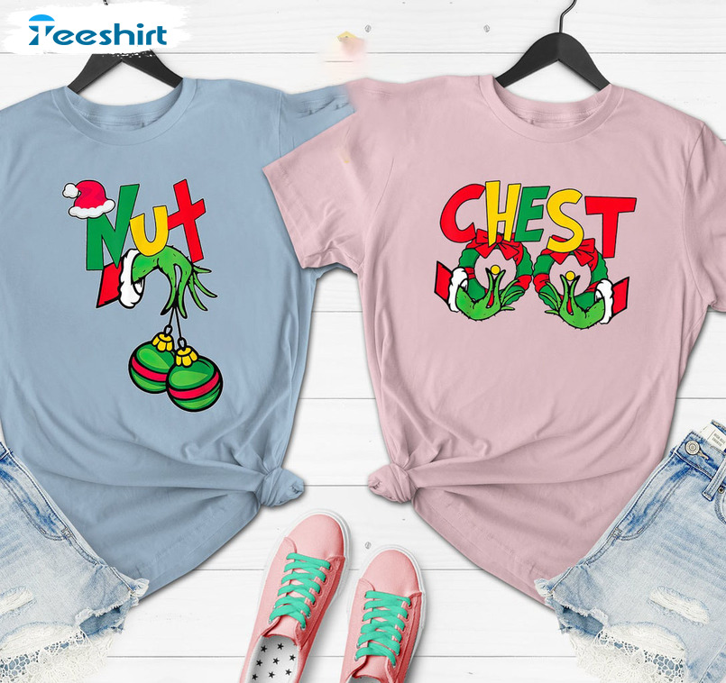 Chest And Nuts Couples Christmas Shirt , Grinch Christmas Shirt Couple Chestnuts