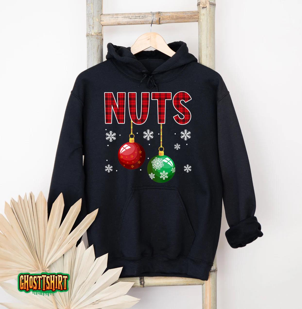 Chest Nuts Matching Chestnuts Funny Christmas Couples Nuts Hoodie