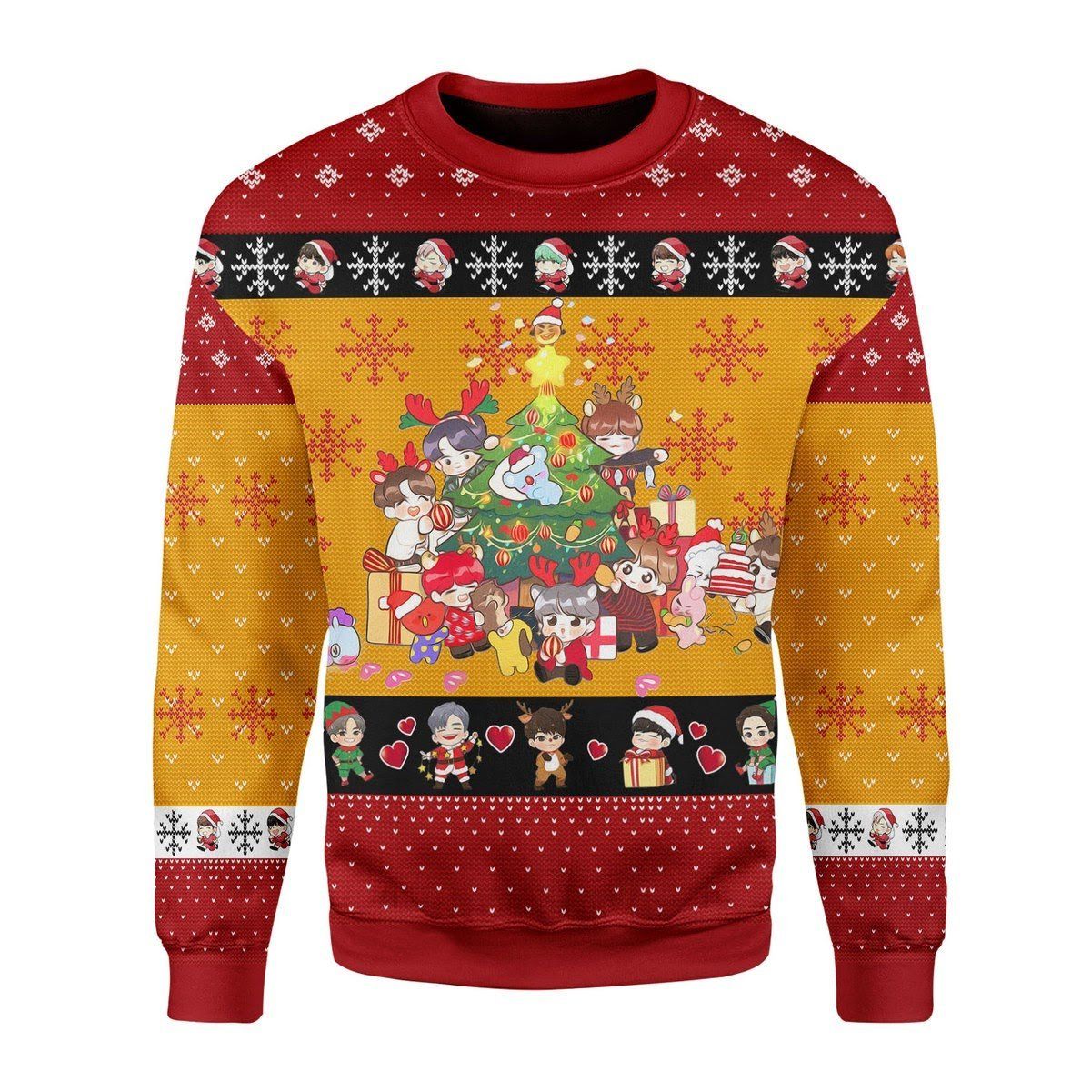 Chibi BTS Ugly Christmas Sweater | For Men & Women | Adult | US3485- Best Christmas Gifts 2023