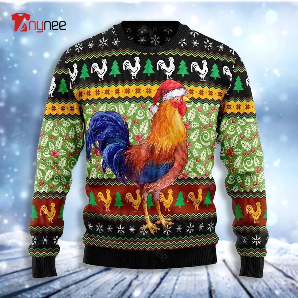 Chicken Cluck Ry Christmas Ugly Christmas Sweater- Best Christmas Gifts 2023