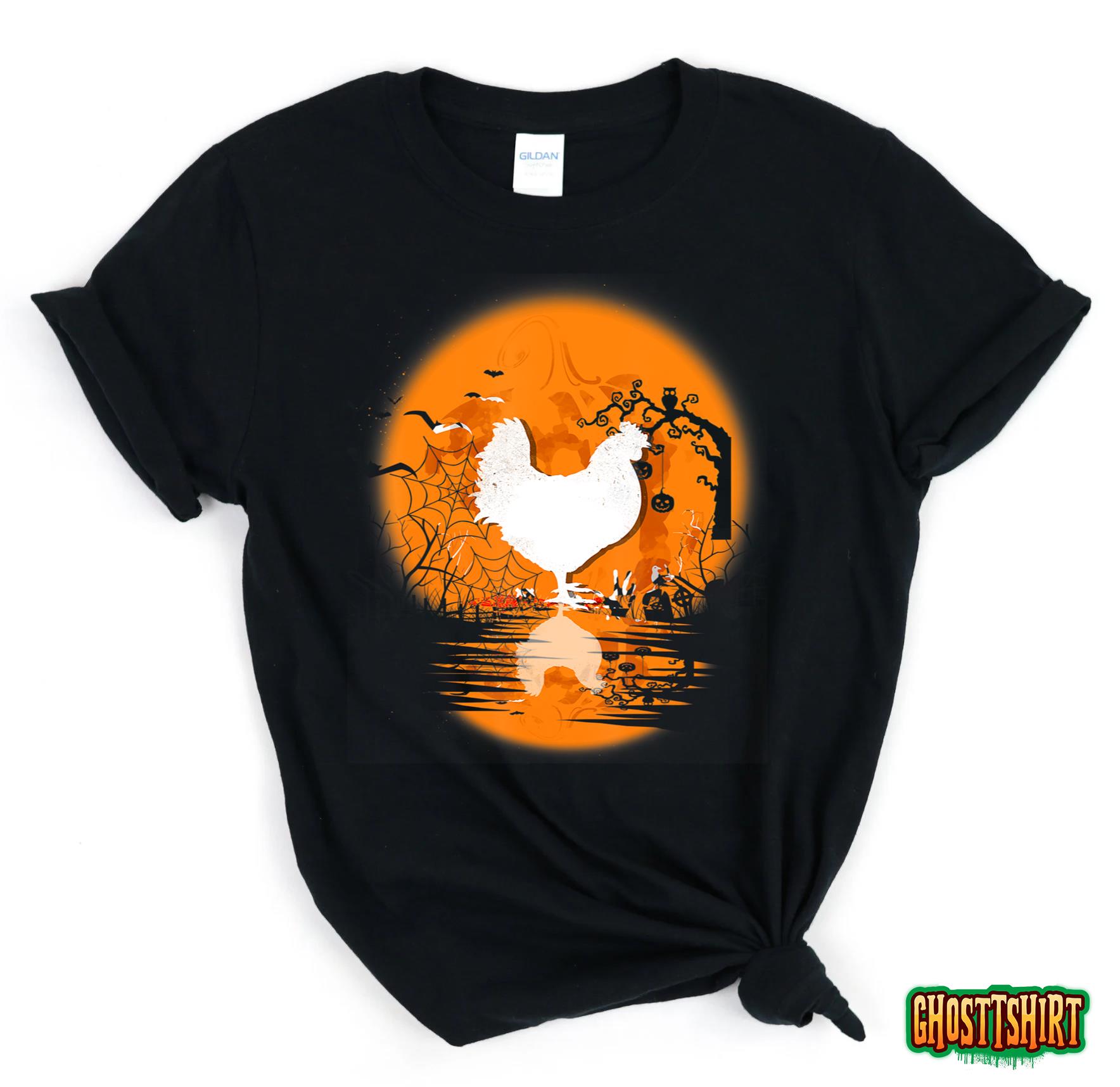 Chicken Halloween Costume Pumpkin Chicken Lovers Fall Season T-Shirt