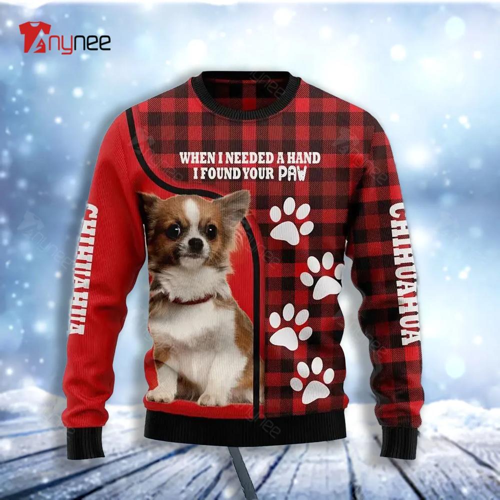 Chihuahua Paw Ugly Christmas Sweater- Best Christmas Gifts 2023