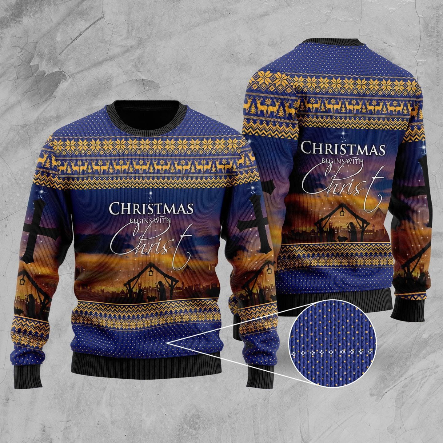 Christian Jesus Easter Ugly Christmas Sweater | Unisex | Full Size | Adult | Colorful | US3817- Best Christmas Gifts 2023