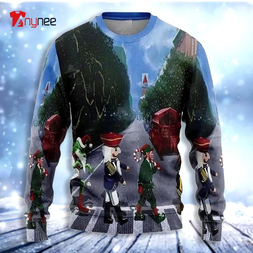 Christmas Abbey Road Sweatshirt Ugly Christmas Sweater- Best Christmas Gifts 2023