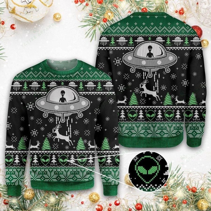 Christmas Alien Ugly Christmas Sweater | For Men & Women | Adult | US1583- Best Christmas Gifts 2023