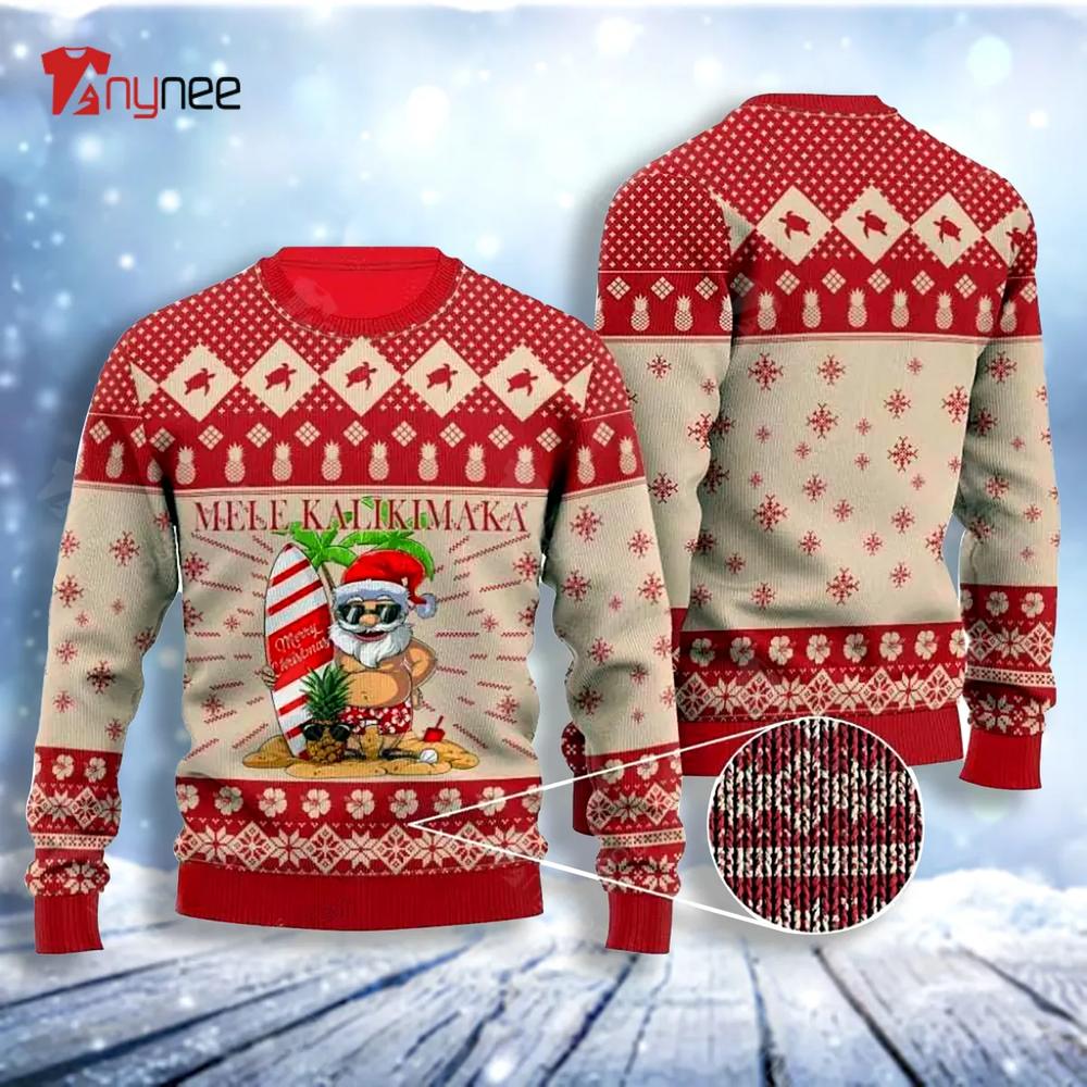 Christmas Aloha Hawaii Mele Kalikimaka Ugly Christmas Sweater- Best Christmas Gifts 2023