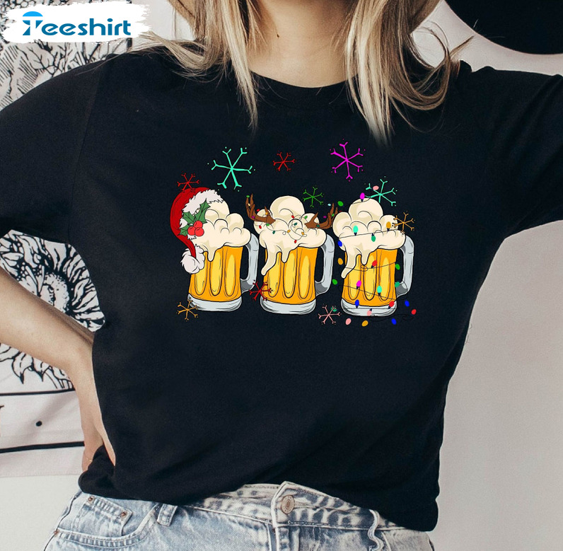 Christmas Beer Shirt – Beer Time Dad Crewneck Sweatshirt