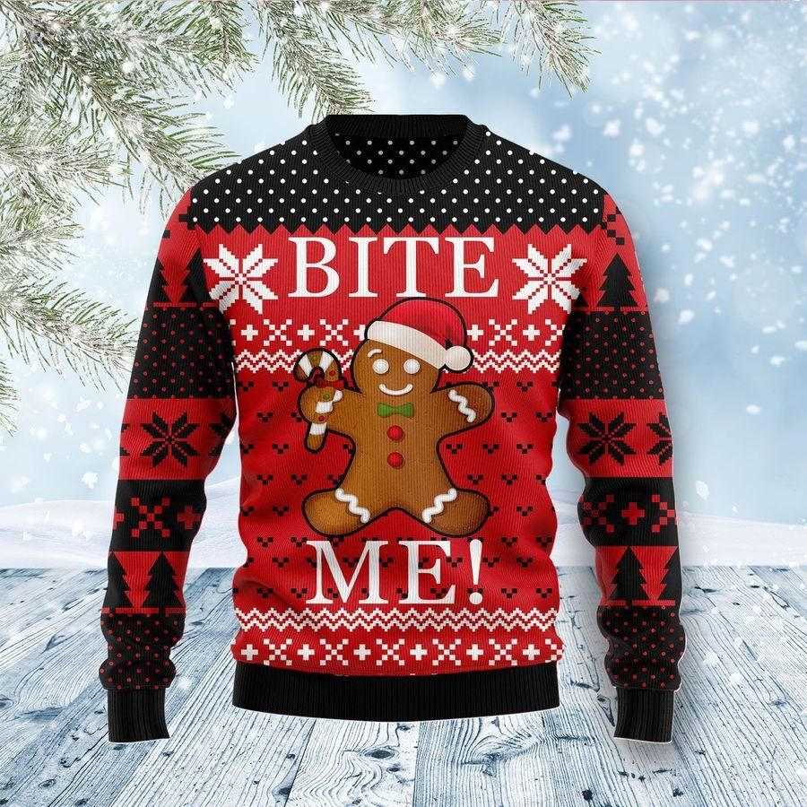 Christmas Bite Me Ugly Christmas Sweater | For Men & Women | Adult | US1564- Best Christmas Gifts 2023