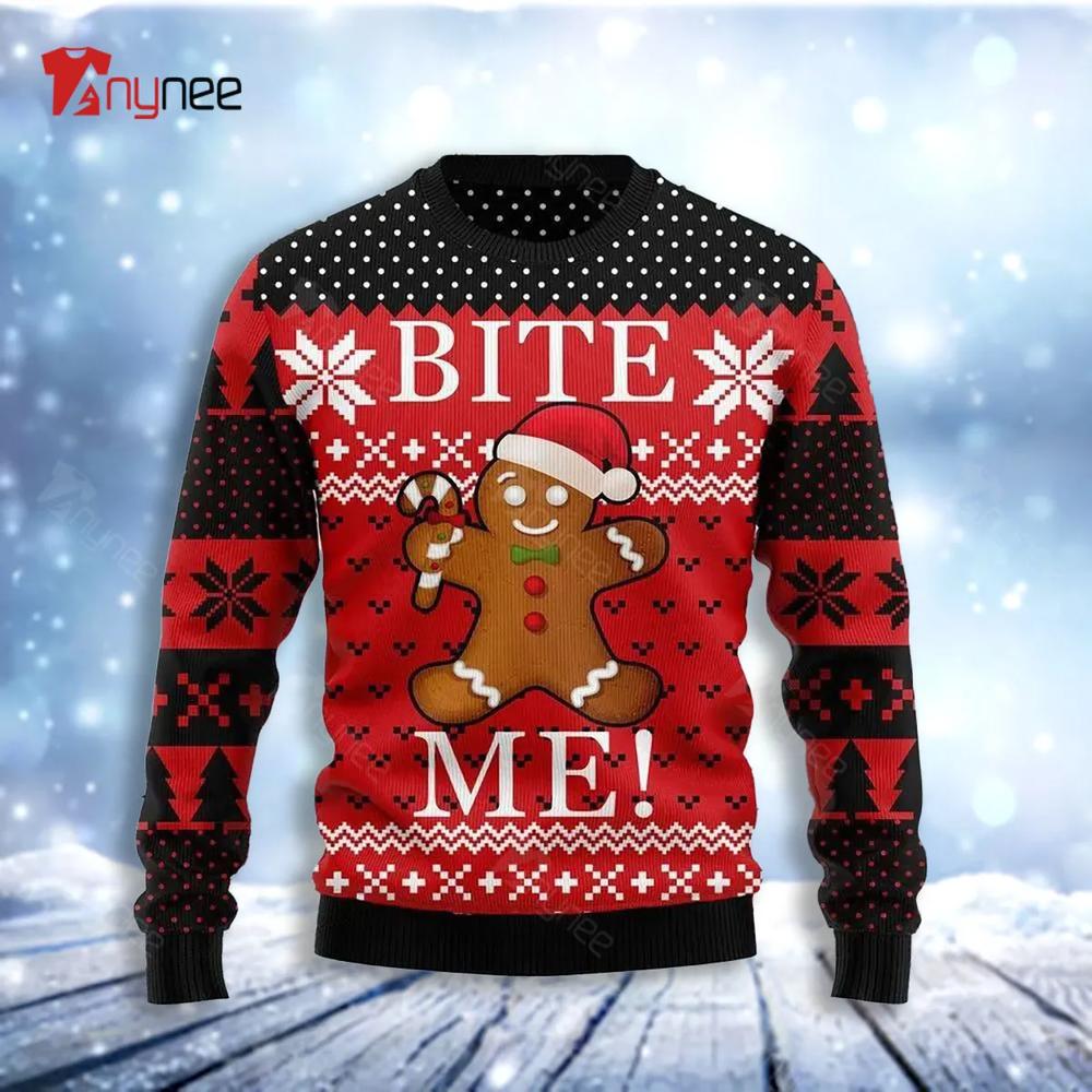 Christmas Bite Me Ugly Christmas Sweater- Best Christmas Gifts 2023