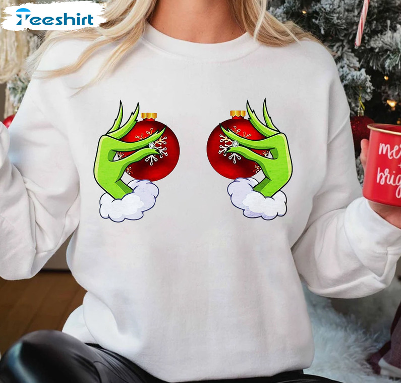 Christmas Boobies Shirt – Funny Ornament Christmas Sweatshirt Short Sleeve