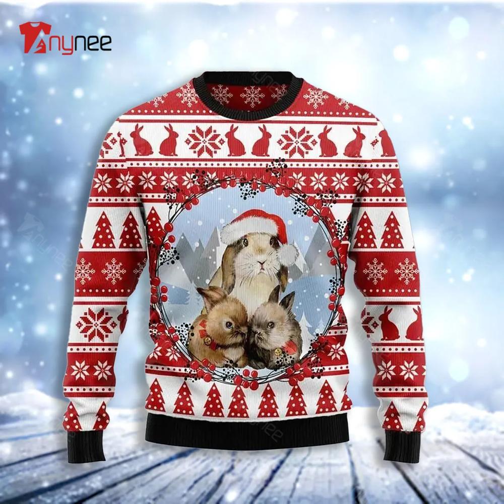 Christmas Bunny Ugly Christmas Sweater- Best Christmas Gifts 2023