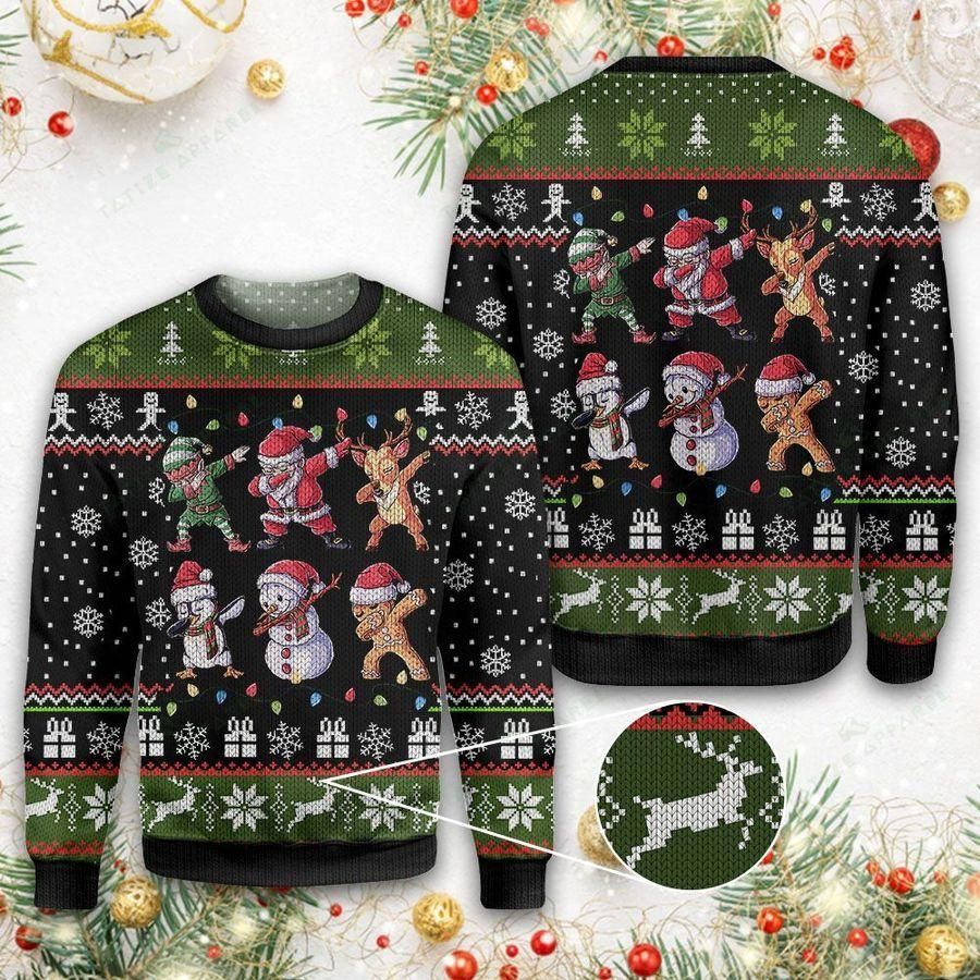 Christmas Character Dabbing Ugly Christmas Sweater | For Men & Women | Adult | US1586- Best Christmas Gifts 2023