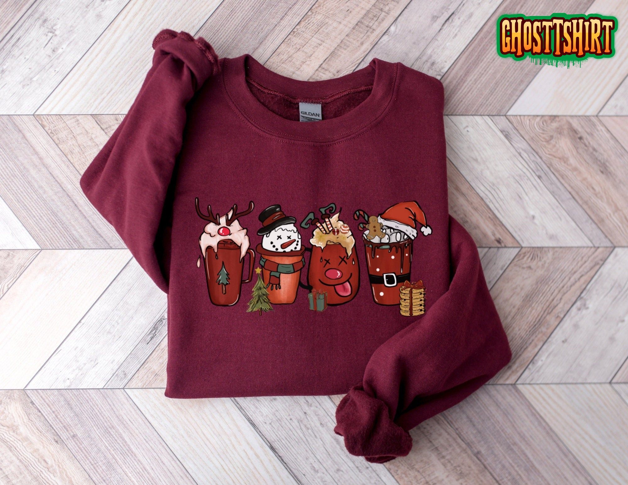 Christmas Coffee Drinking Lover Sweatshirt