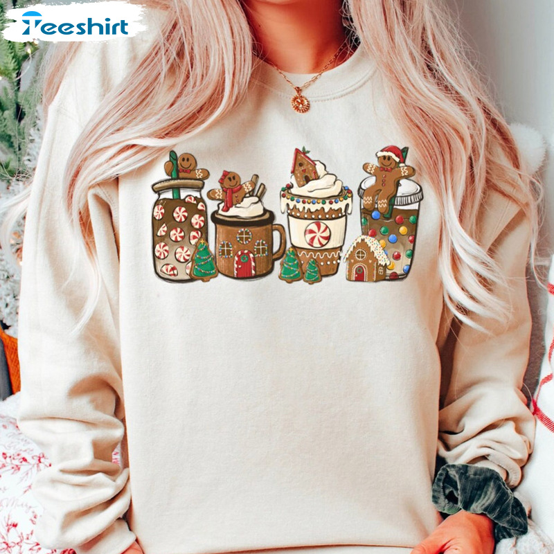 Christmas Coffee Shirt – Coffee Lover Vintage Sweatshirt Crewneck