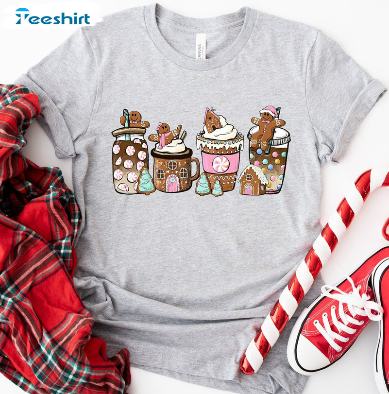 Christmas Coffee Shirt, Cookies Gingerbread Unisex Hoodie Sweater