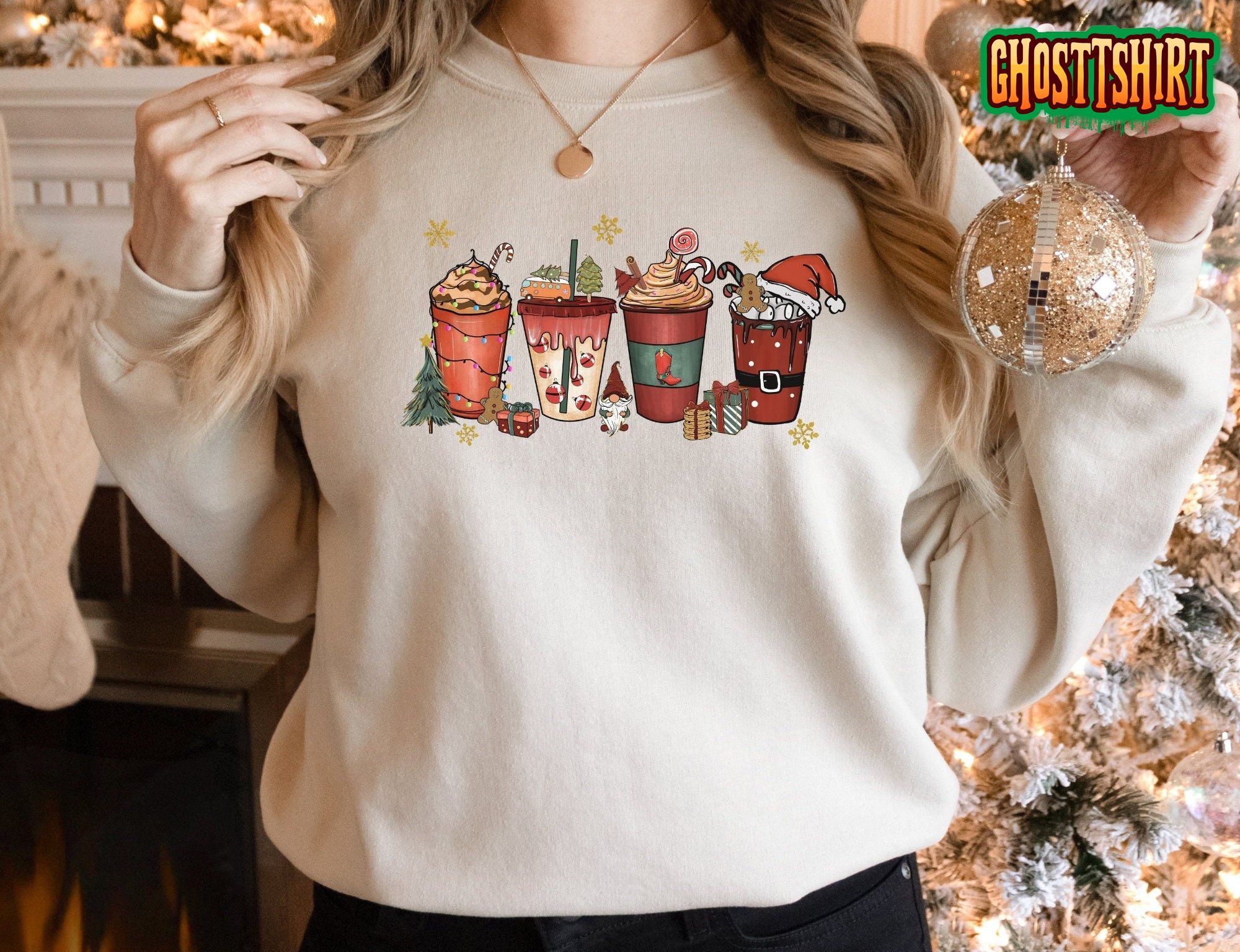 Christmas Coffee Sweatshirt For Her