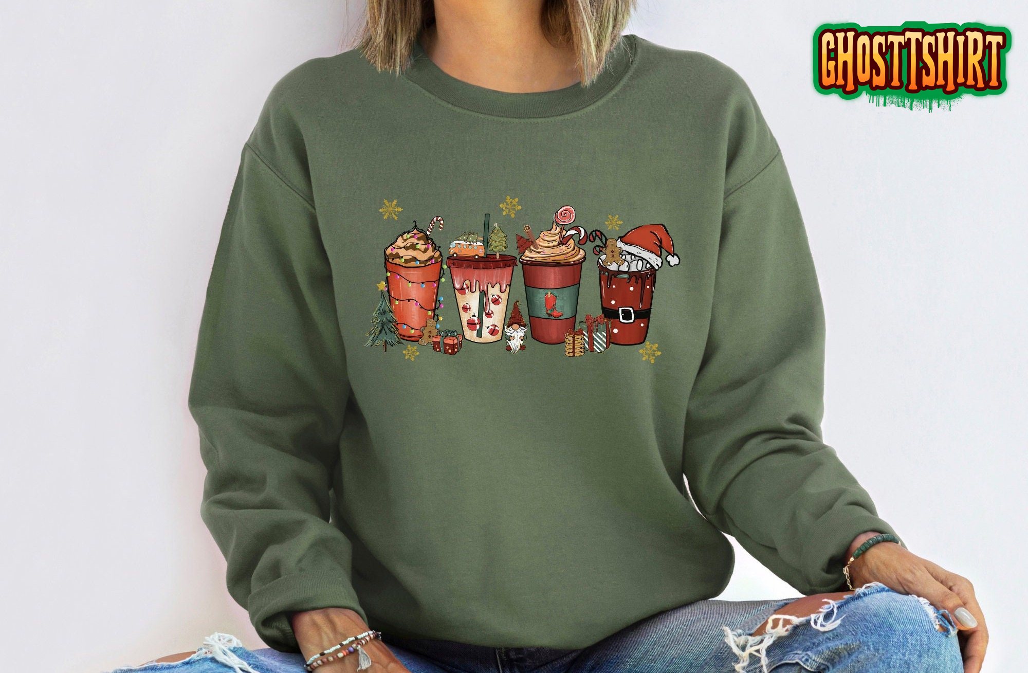 Christmas Coffee Sweatshirt For Her