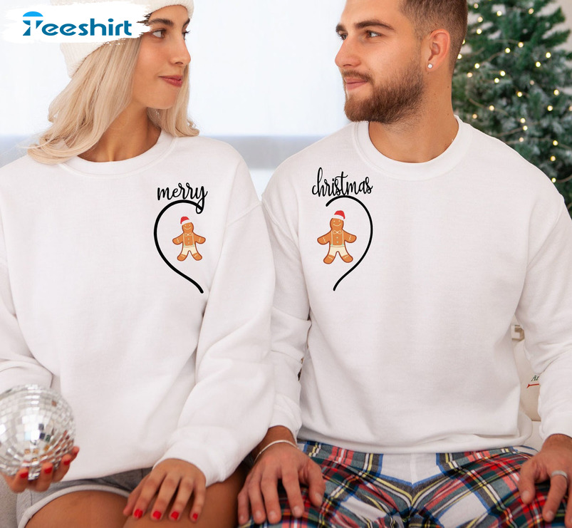 Christmas Couples Shirt – Christmas Gingerbread Unisex T-shirt Sweatshirt