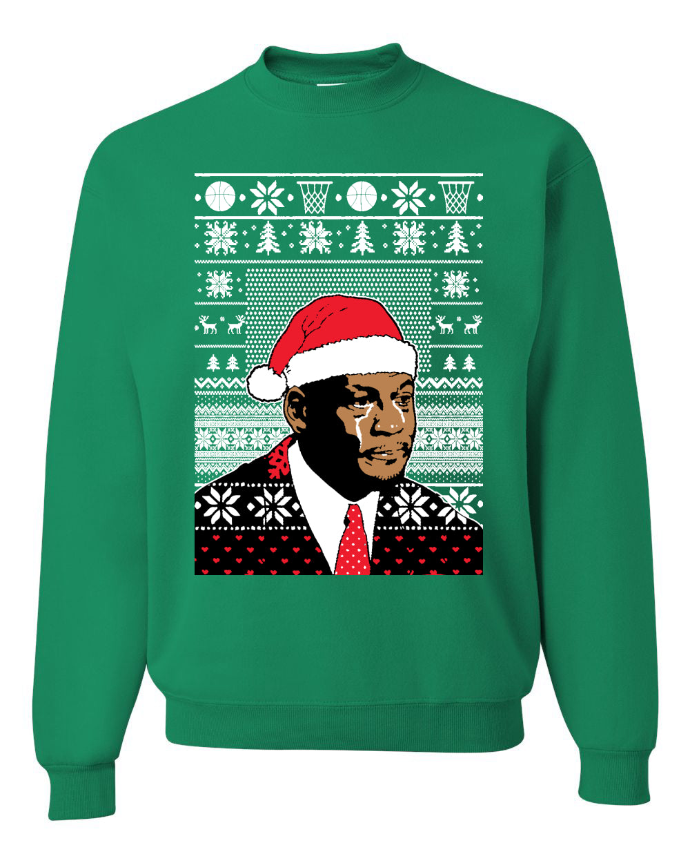 christmas crying jordan Christmas Unisex Crewneck Graphic Sweatshirt- Best Christmas Gifts 2023