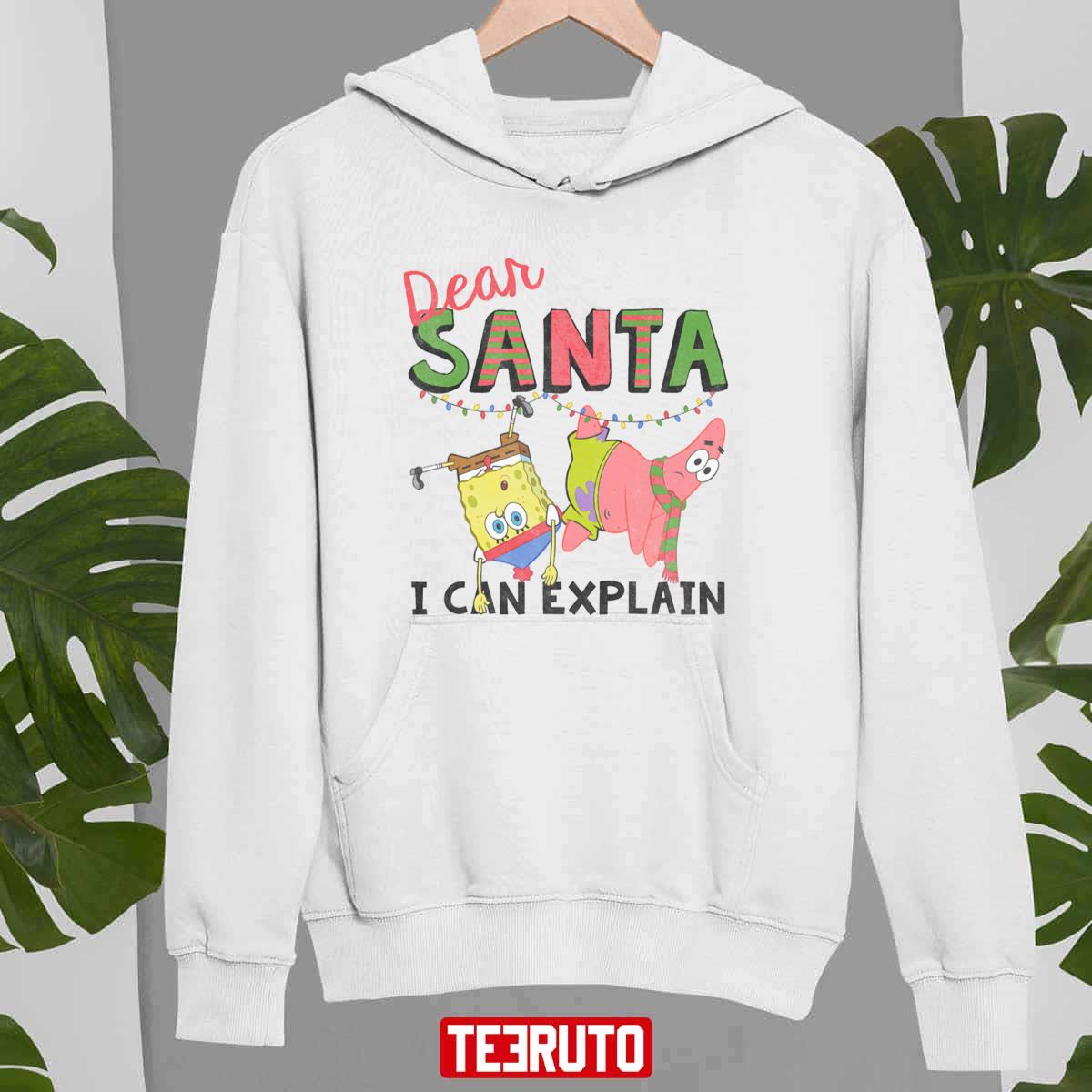 Christmas Dear Santa I Can Explain Halloween Spongebob Unisex Sweatshirt