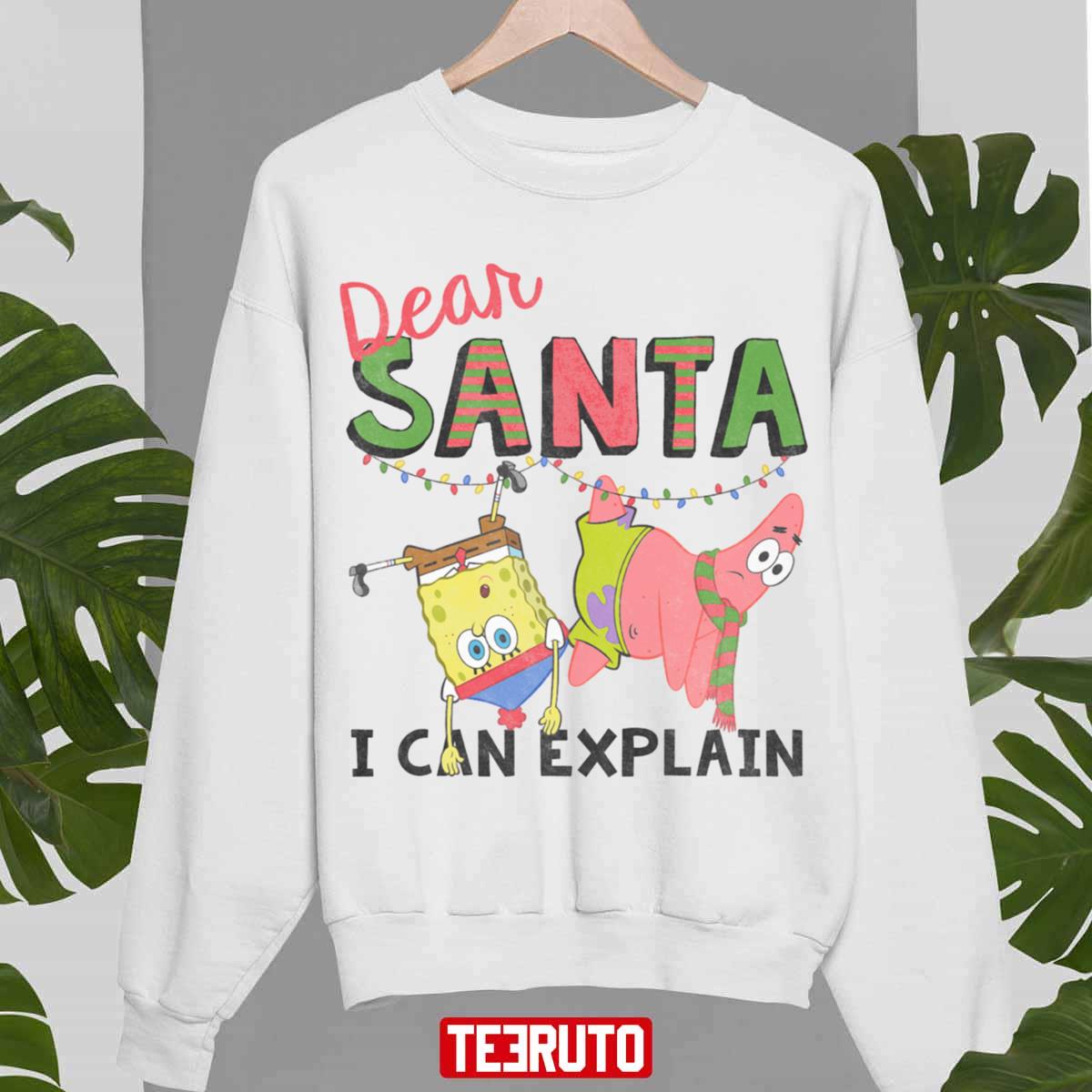 Christmas Dear Santa I Can Explain Halloween Spongebob Unisex Sweatshirt