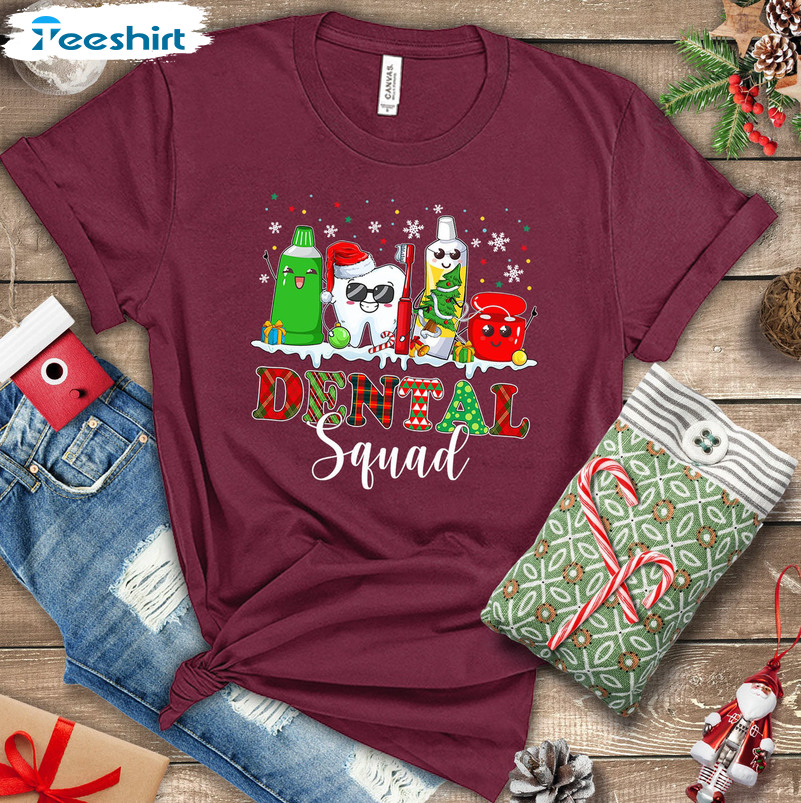 Christmas Dental Squad Shirt, Claus Dental Assistant Unisex Hoodie Tee Tops