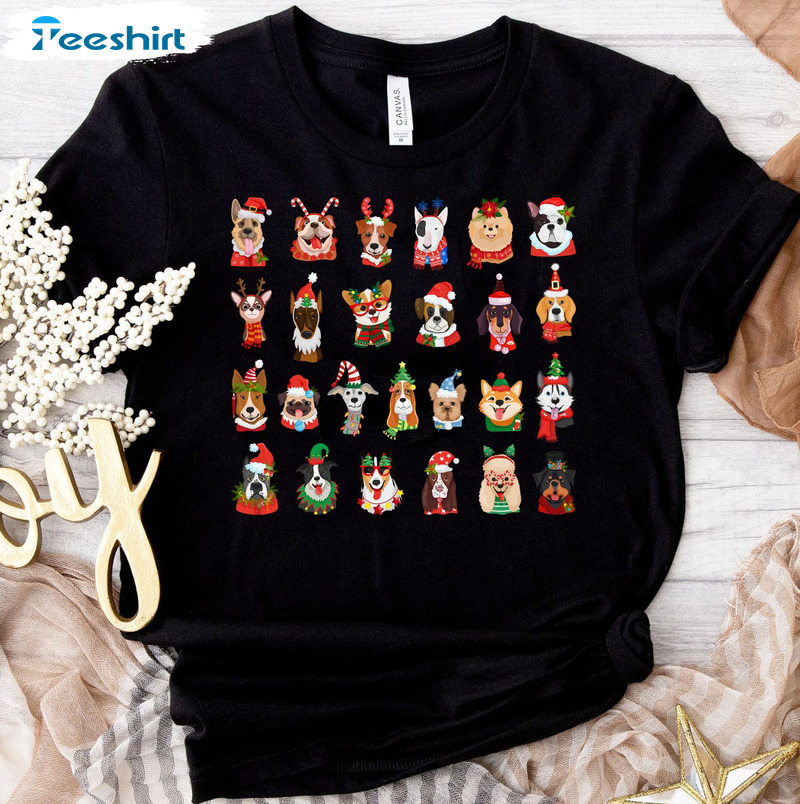 Christmas Dog Sweatshirt – Dog Owner Christmas Short Sleeve Unisex T-shirt