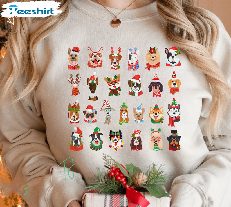 Christmas Dog Sweatshirt – Dog Owner Christmas Short Sleeve Unisex T-shirt