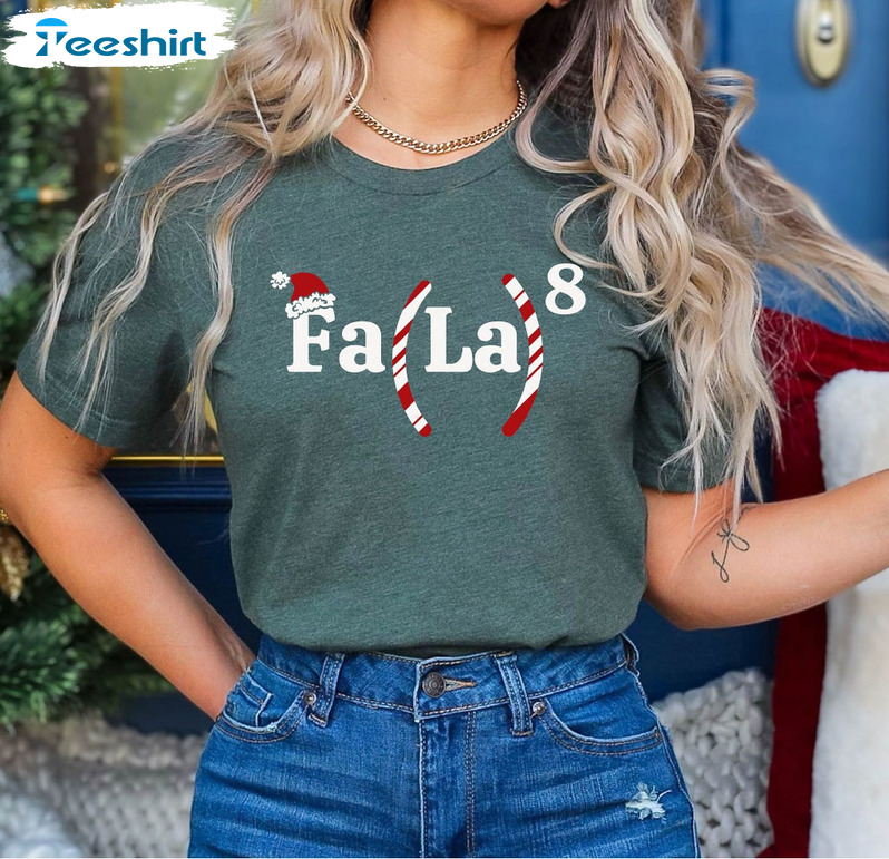 Christmas Fa La La Shirt, Christmas Teacher Math Crewneck Unisex Hoodie