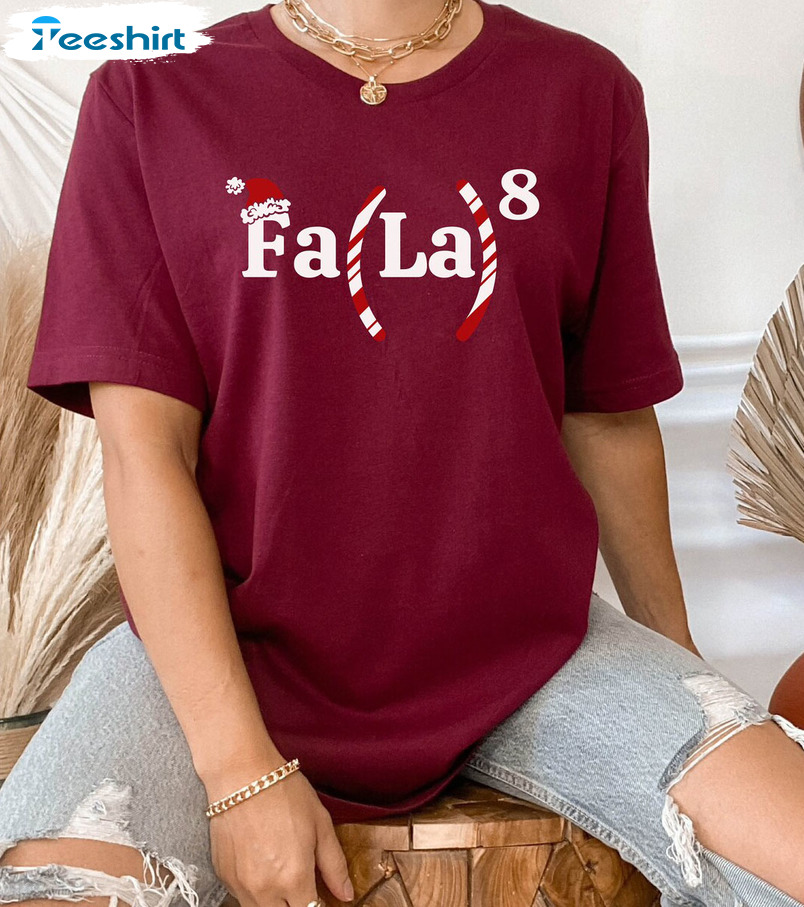 Christmas Fa La La Shirt, Christmas Teacher Math Crewneck Unisex Hoodie