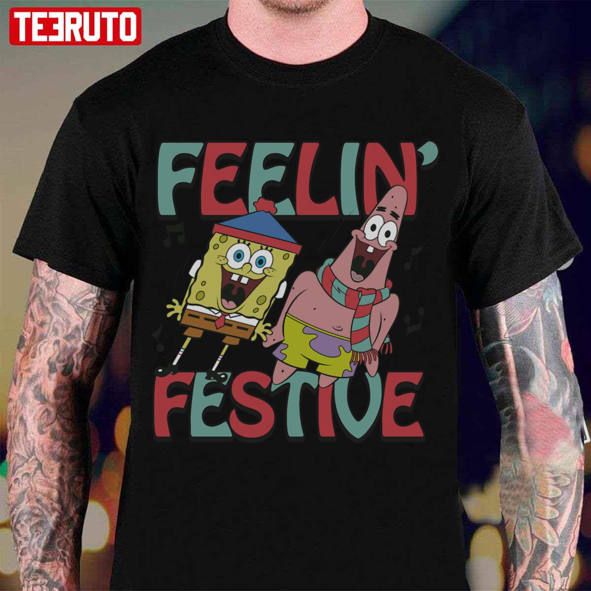 Christmas Feelin’ Festive Halloween Spongebob Unisex T-Shirt