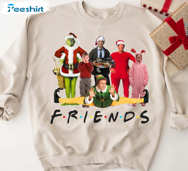 Christmas Friends Vintage Shirt, Funny Xmas Movie Sweatshirt Unisex Hoodie