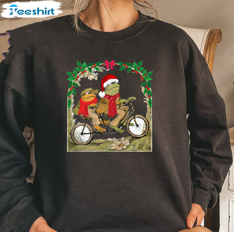 Christmas Frog And Toad Shirt, Christmas Long Sleeve Unisex Hoodie