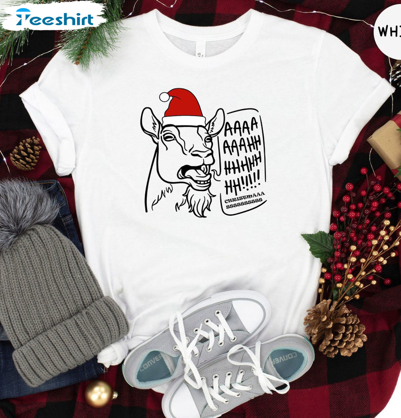 Christmas Goat Shirt – Goat Lover Unisex Hoodie Short Sleeve