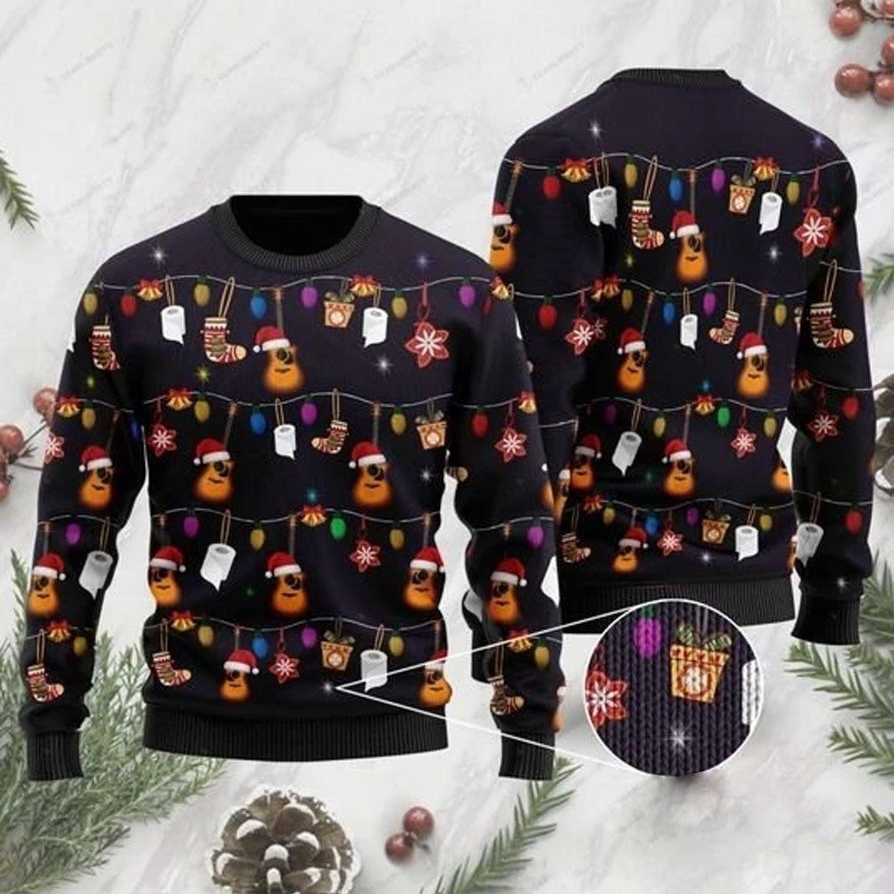 Christmas Guitar Ugly Christmas Sweater | For Men & Women | Adult | US1148- Best Christmas Gifts 2023