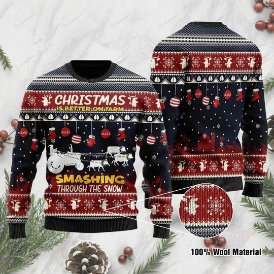 Christmas Is Better On Farm Ugly Christmas Sweater | For Men & Women | Adult | US1206- Best Christmas Gifts 2023