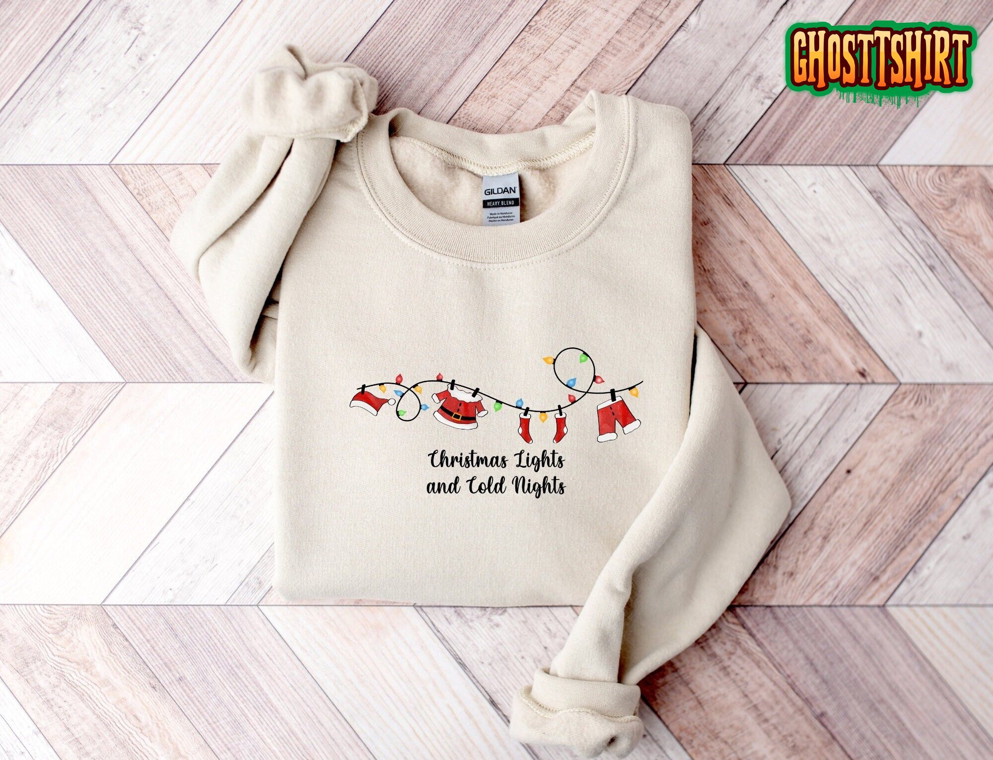 Christmas Light And Cold Night Sweatshirt