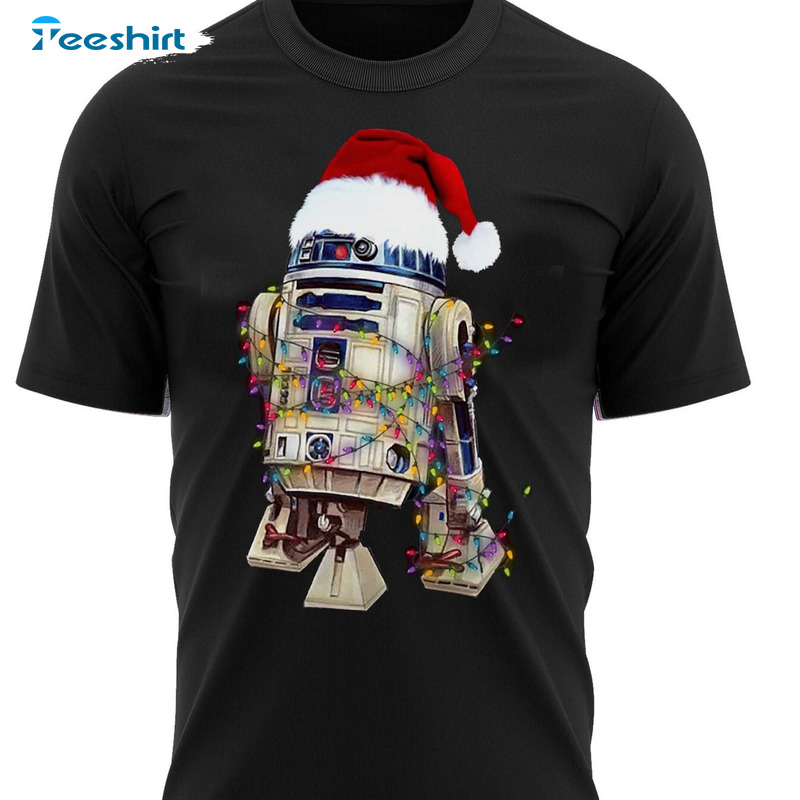 Christmas Lights Shirt – Xmas Santa Claus Sweatshirt Long Sleeve