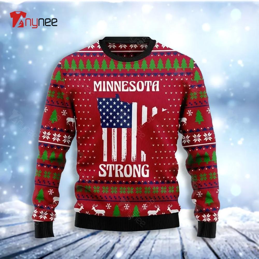 Christmas Minnesota Strong Ugly Christmas Sweater- Best Christmas Gifts 2023