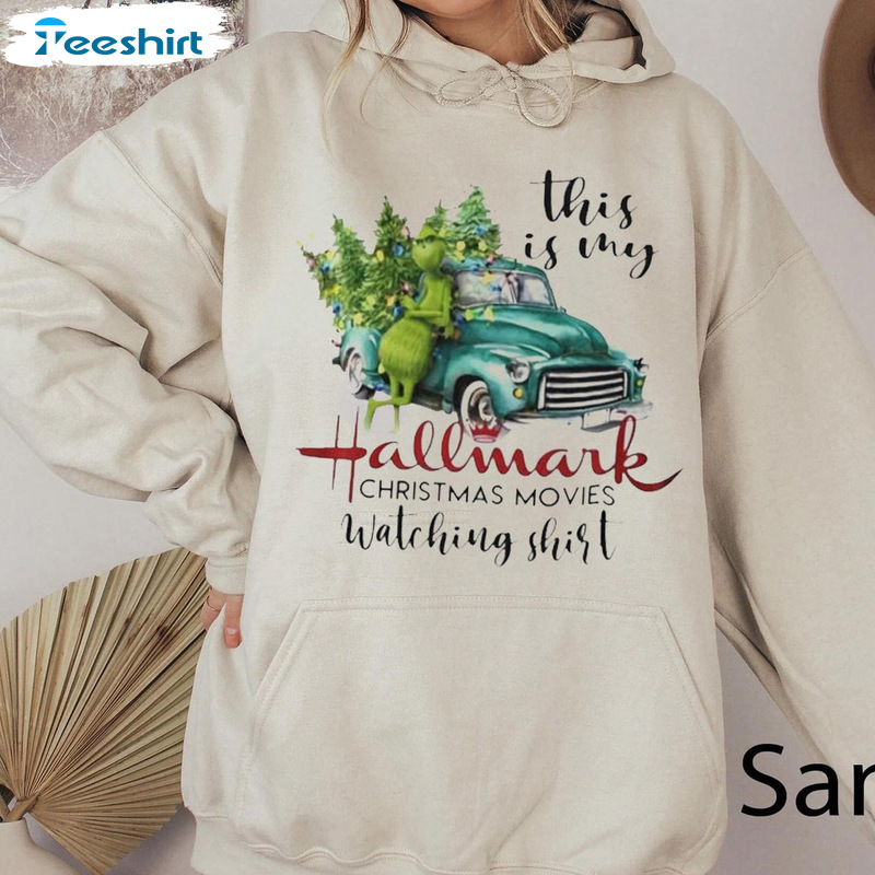 Christmas Movie Watching Sweatshirt – Hallmark Christmas Short Sleeve Sweater